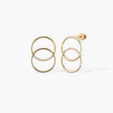 Boucles d'oreilles Ava serties