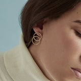 Boucles d'oreilles Ava serties