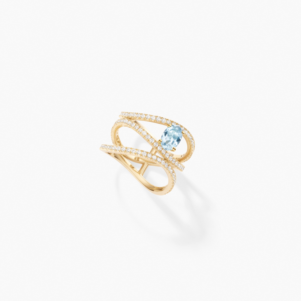 Bague Mia aigue-marine
