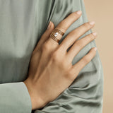 Bague Ella double sertie